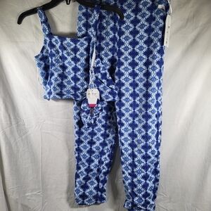 Nwt Girls Size 10 Midnight Sky Tank And Pant Outfit Set